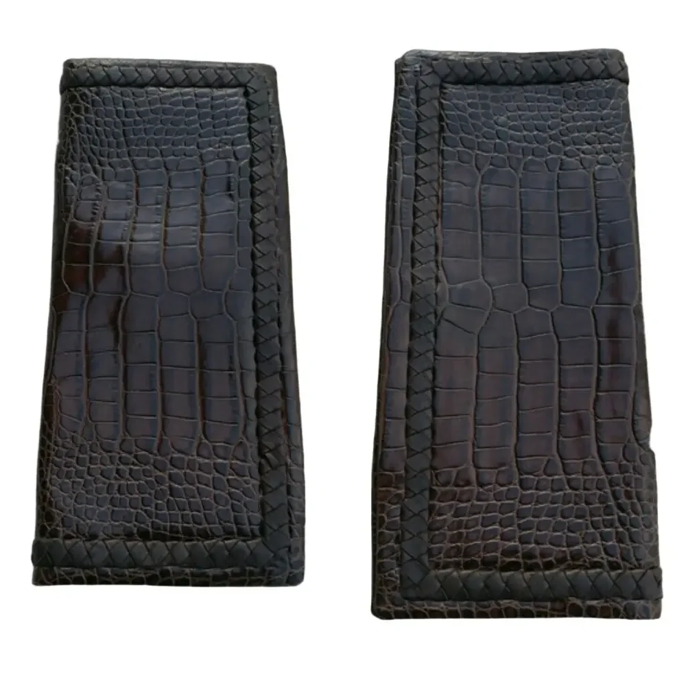 Elie Tahari X-Large Croc Embossed Leather Clutch